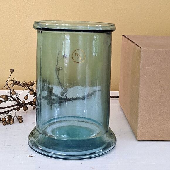 Ei8hteen Karat 5" Aqua Glass Straight Vase - Picture 2 of 5